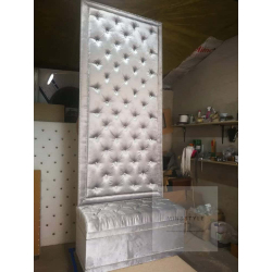 Ściana / Panel Tapicerowany z pufą