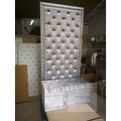 Ściana / Panel Tapicerowany z pufą