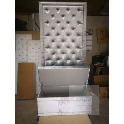Ściana / Panel Tapicerowany z pufą