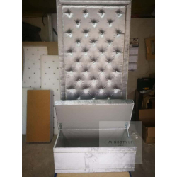 Ściana / Panel Tapicerowany z pufą